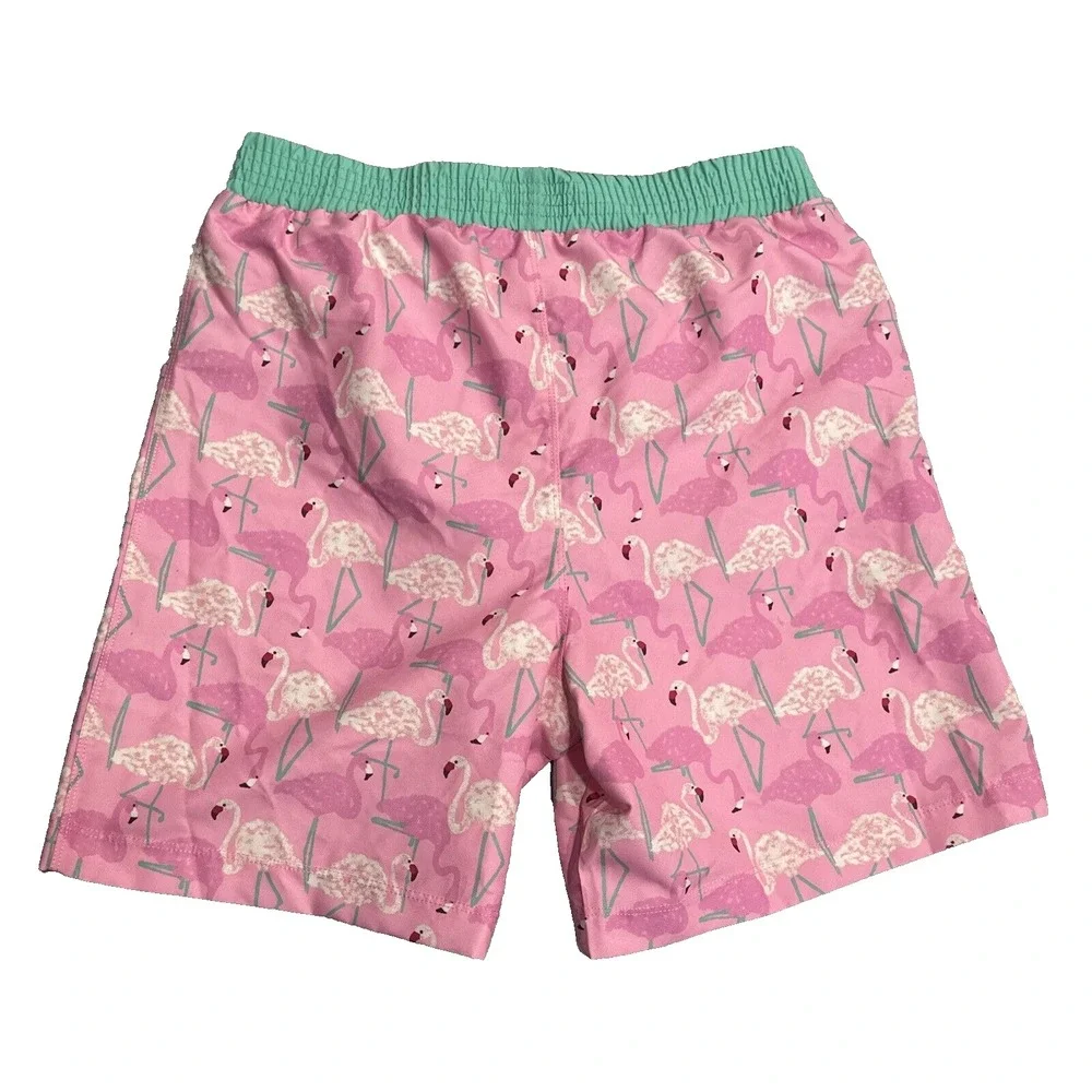 NWT MATILDA JANE Boys Enchanted Garden Flamingo Fan Club Swim Trunks - Size 14